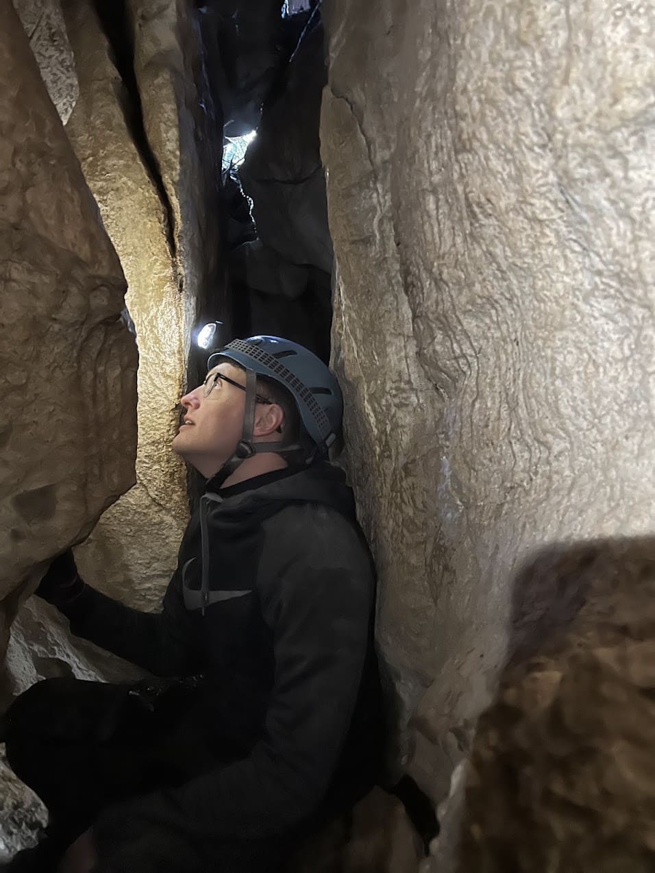 Chris in cave